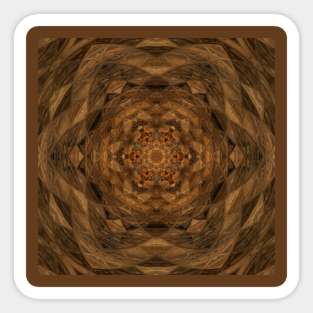 Brown Batik Goth Mandala Sticker